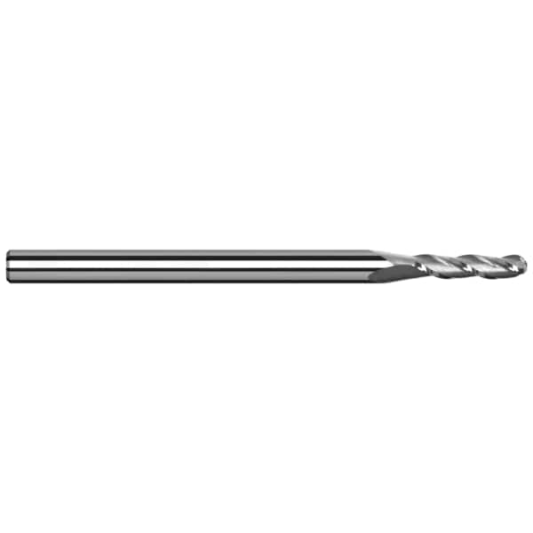 End Mill for Aluminum Alloys - Ball, 0.0150" (1/64), Length of Cut: 0.0450"